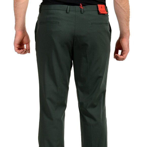 Hugo Boss Men's "Hesten232X" Extra Slim Fit Green Wool Dress Pants US 40R IT 56 - Picture 3 of 5